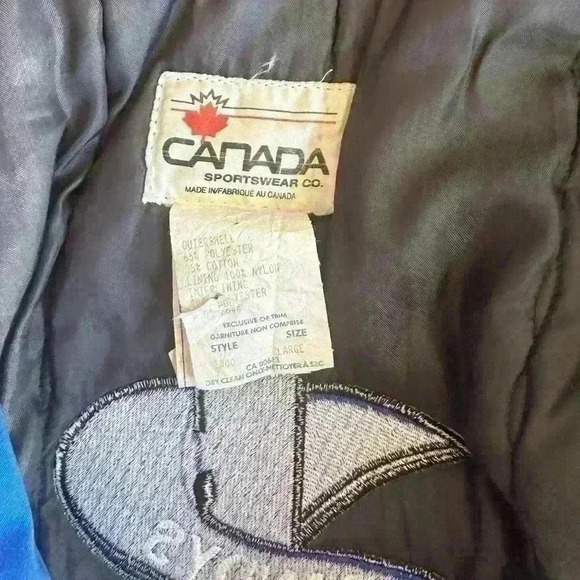 Canada Sportswear | Vintage Mens jacket Randy’s Rat Hole blue & white  size L - Picture 5 of 6